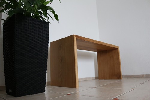 Designer stool solid oak wood