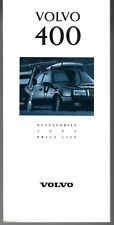 Volvo 400-Series Accessories Price List 1993 UK Foldout Brochure 440 460 480