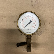 Spirax Sarco Pressure Gauge Psi 145 10 Bar Vintage Tool Brass valve female conn 
