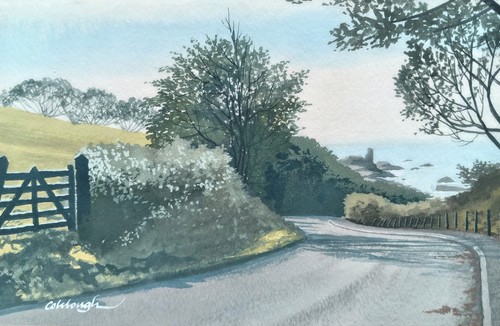 Framed watercolour painting - watercolour,