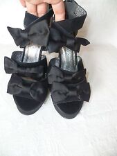 ISABELLA COLE BLACK LEATHER/SUEDE HIGH HEEL SANDALS/SHOES,UK 4/ EU 37,BRAND NEW