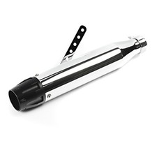 Exhaust Muffler Straight II for Cafe Racer Scrambler and Chopper chr Silencer