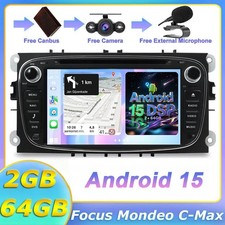 Android 15.0 Sat Nav For Ford Focus Mondeo C-Max Kuga Car Stereo Radio DVD GPS