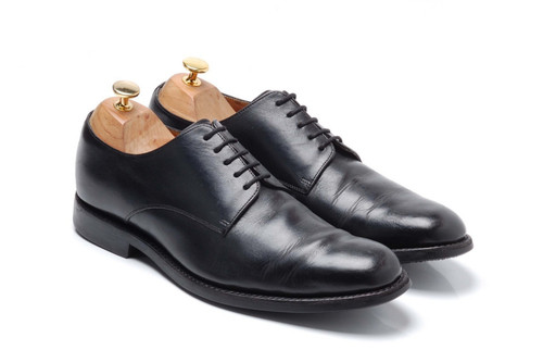 Grenson black derby shoes - black,