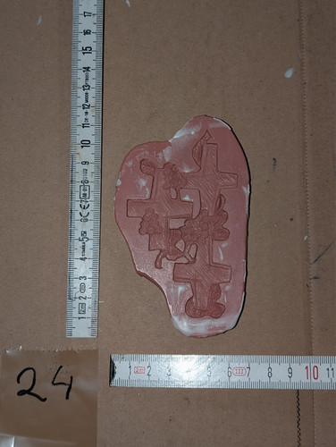 308 silicone mold - wax, relief