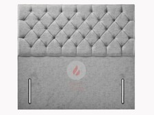 CHESTERFIELD CHENILLE FLOOR STANDING HEADBOARD - 2FT6, 3FT, 4FT, 4FT6, 5FT, 6FT