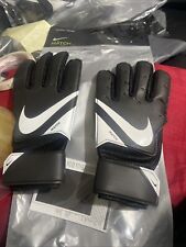 Nike GoalKeeper GK Match Gloves Black White Size 6 New