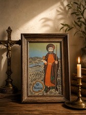 Vintage Back Glass Picture St