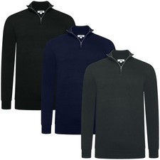 New Mens Half Zip Sweatshirt