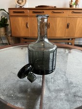 Glass decanter bottle smoked