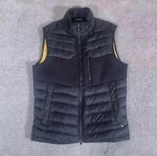 Hugo Boss Gilet Mens Small Navy Blue Yellow Feather Down Body Warmer Vusano