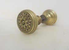 Victorian Brass Door Handles Knobs Antique Pulls Old Flowers Georgian