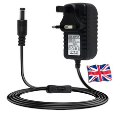 UK Plug 230V to 12V Adapter Power Supply for CCTV, Routers & Low-Voltage Devices