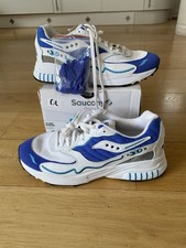 Saucony 3D Grid Hurricane Trainers Uk 7.5 White Purple New