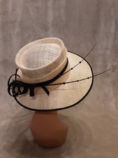 Cream & Black Ladies Hat