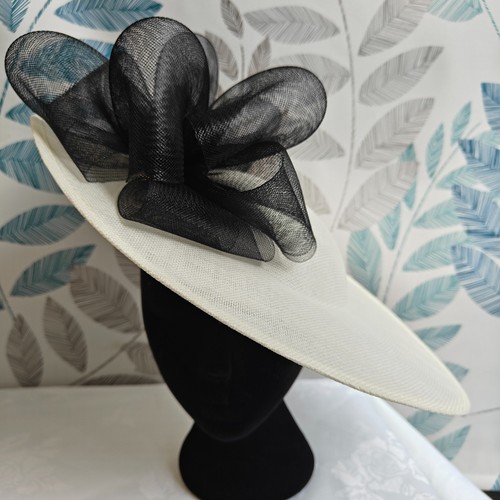Ivory cream black wide - black, brim