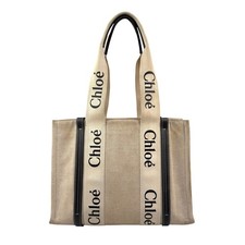 Chloé Woody tote bag in linen