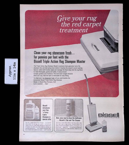 1967 bissell rug shampoo - bissell,