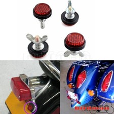 Motors 4 Pcs Red License Plate Mini Bolt Reflectors Fastener For Harley Chopper