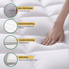 Hotel Quality Mattress Topper 5cm Deep Thick Single Double King Super All Sizes.