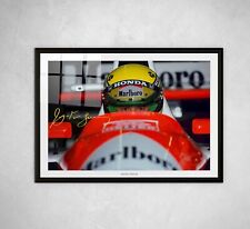 AYRTON SENNA SIGNED PRINT PHOTO POSTER FRAMED F1 FORMULA ONE  #02