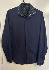 Moss Bros Navy Ex Slim Smart