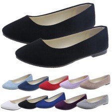 Womens Ballet Dolly Pumps Light Ballerina Flat Casual Slip On Ladies Shoes Size