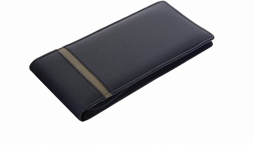 Black and green leatherite - black,