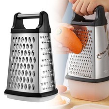 Stainless Steel Box Grater 4 Sided Cheese Grater Food Vegetable Shredder Kitchen
