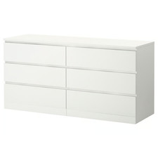 IKEA MALM 6 Drawer Chest White