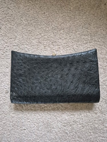Vintage 1950s black - 1950s, ostrich