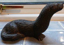 Bronze Effect Resin Otter Ornament Artist Tribute Wildlife Piece