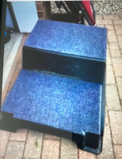 Caravan steps (wide) - covered for littleones or pets to use with confidence