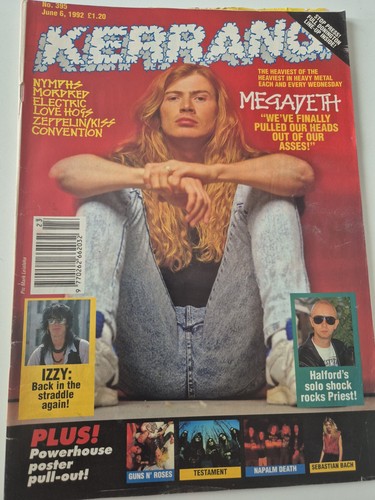 Vintage kerrang 395 megadeth - vintage,