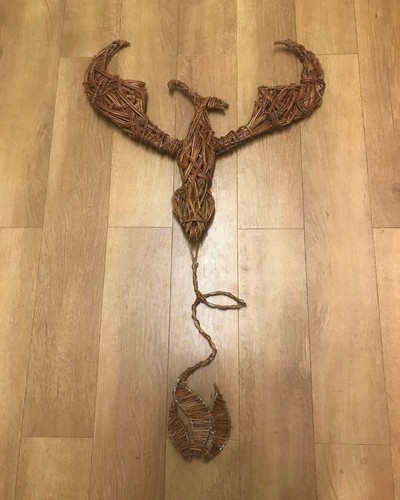Willow phoenix wall - willow, sculpture