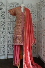 Pink cotton silk Indian salwar kameez new UK Size 18 / EU 22 – new – SKU16530
