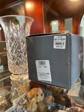 WATERFORD CRYSTAL SIGNED  "TOMMY DUNN 1993"  8.5" FOOTED VASE WITH ORIGINAL BOX