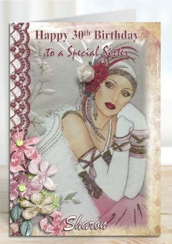Personalised birthday card - birthday, art