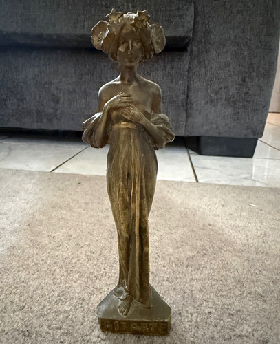 Astarte woman metal figurine - metal,