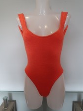 ZARA TEXTURED SWIMSUIT ORANGE