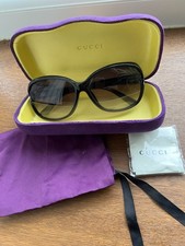 Genuine Black Women’s Square Gucci Sunglasses With Hard & Soft Case And Cloth