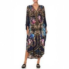 Camilla Fields Of Treasure Kaftan One Size OS Jersey Long Round Hem Midi Floral