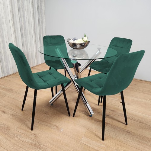 Piece round glass - glass, dining