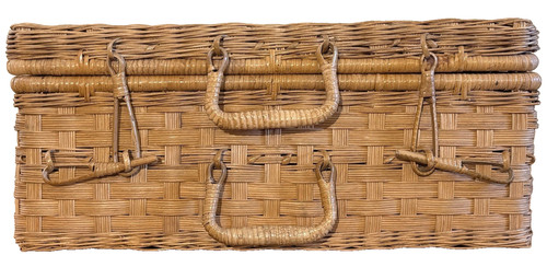 Vintage wicker picnic basket - vintage,