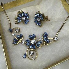 Vintage Krementz Blue Floral