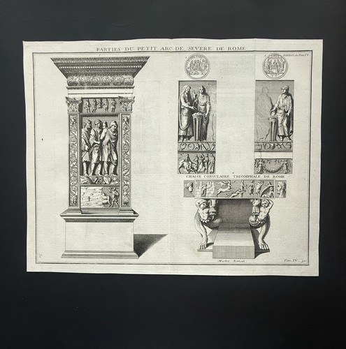 Antique engraving 1765 roman - antique,