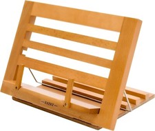 Wooden Cook Book Stand Recipe Display Reading Rest Folding Adjustable Holder