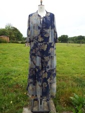 Navy Print Tiered Lined Floaty Maxi Dress JO by JOANNA HOPE UK 22 BNWT RRP £65