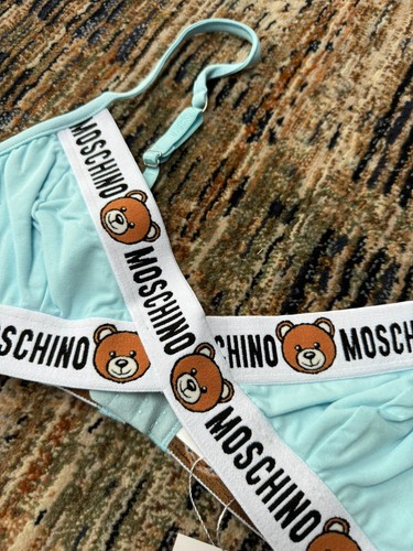 Moschino triangular bra blue - moschino,
