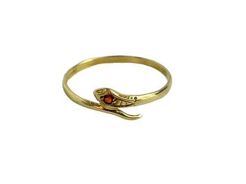 Snake coil ring - 9ct, 1987